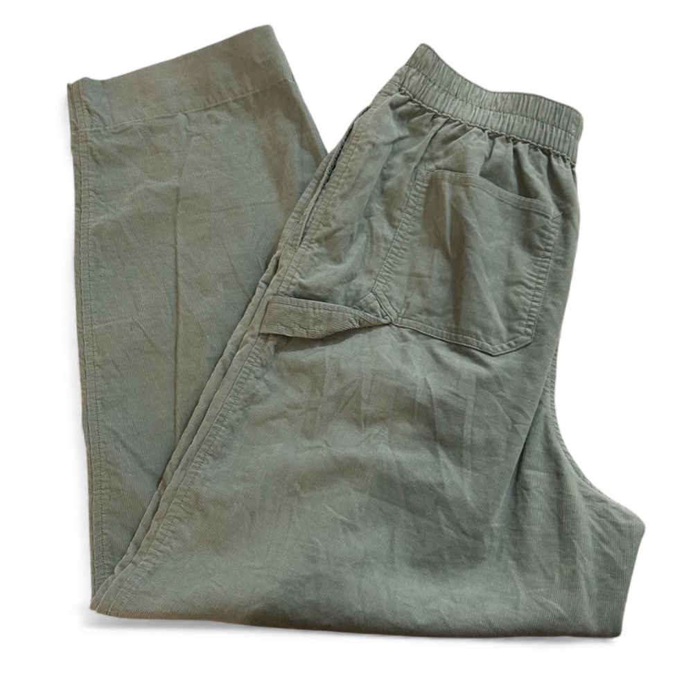 NWT Madewell Corduroy Pull-On Tapered Pants in Frosted Sage size Small - Picture 11 of 15